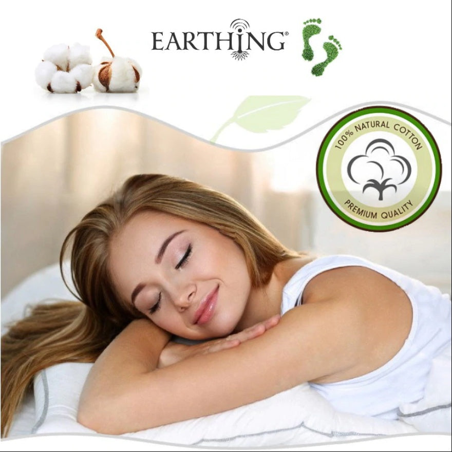 Earthing Grounding Fitted Queen Size Bed Sheet With Singapore Adapters