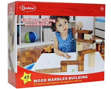 Onshine Building Wood Marble Building Blocks set - RightToLearn.com.sg
 - 1