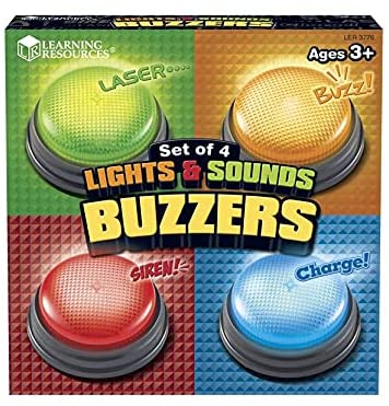 Learning Resources -Set of 4 Lights and Sounds Answer Buzzers