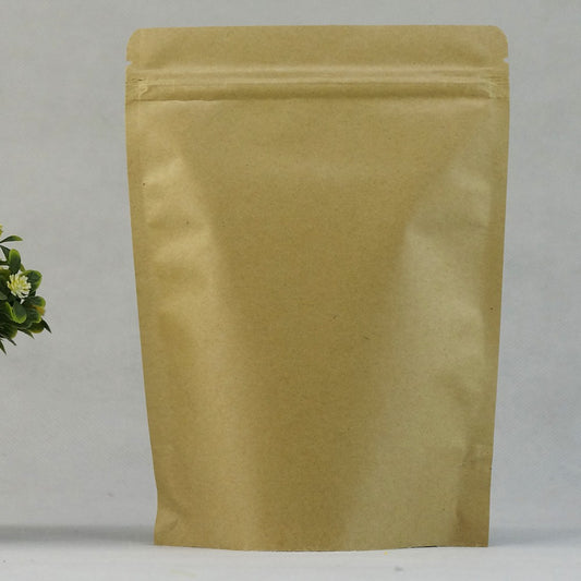 Ziplock paper bag kraft paper with silver foil Inner