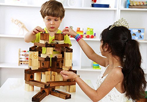 Onshine Building Wood Marble Building Blocks set - RightToLearn.com.sg
 - 3