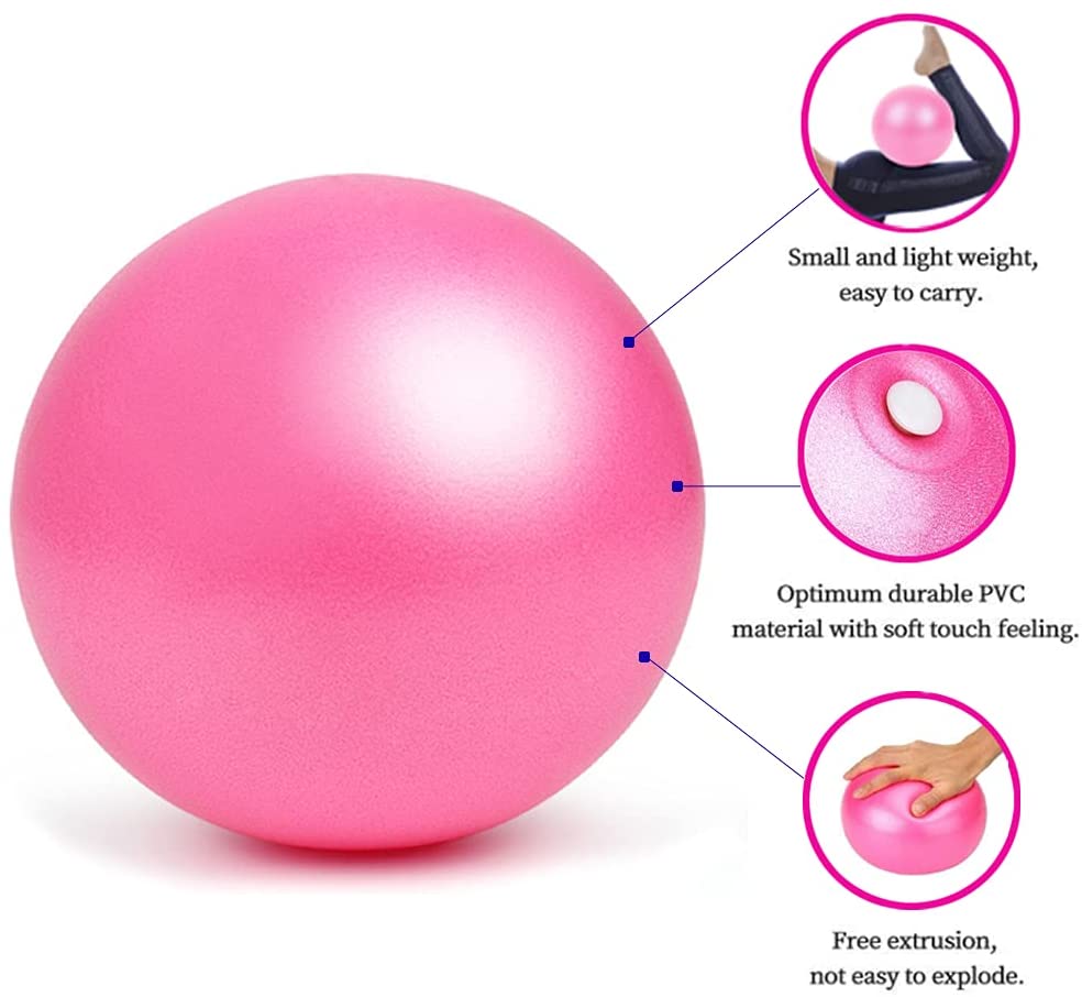 9 Inch Exercise Ball, Yoga Ball, Pilates Ball, Stability Ball, improves Balance, Core Training and Physical Therapy