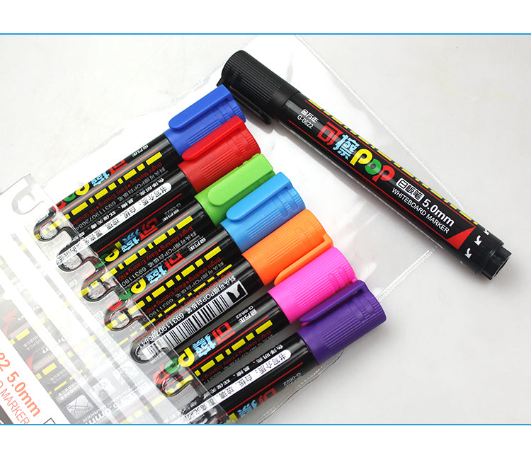 Colourful/Colorful White Board Marker x 8 - 1.5 mm & 5 mm