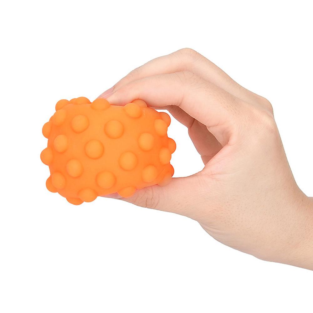 Infant - Soft Squeaky-  Squeeze Sensory balls / with basket