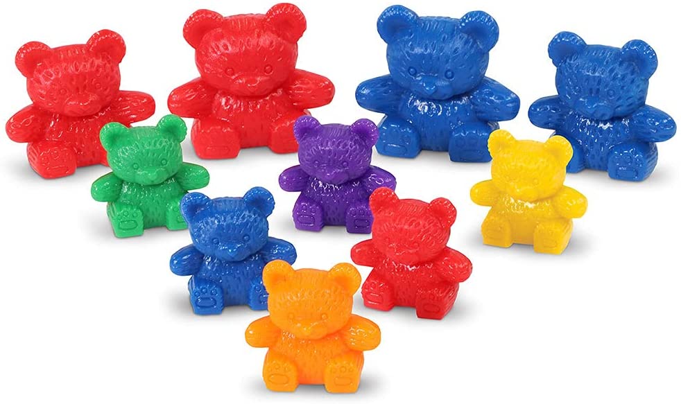 Learning Resources - 3 Bear Family Rainbow Counters -of 96 pieces