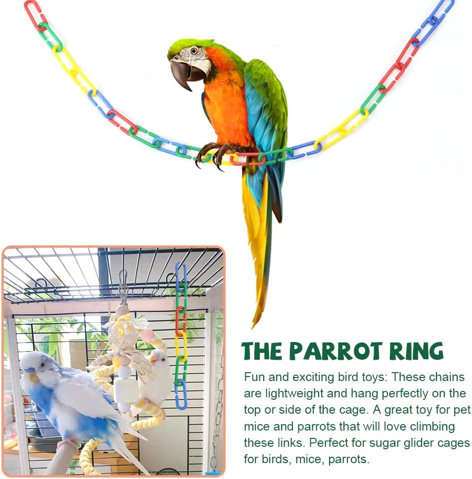 Manipulative - Plastic C clip Hook Link  and Learn links  Clips x 100 pcs - Parrot Bird Toy Cage