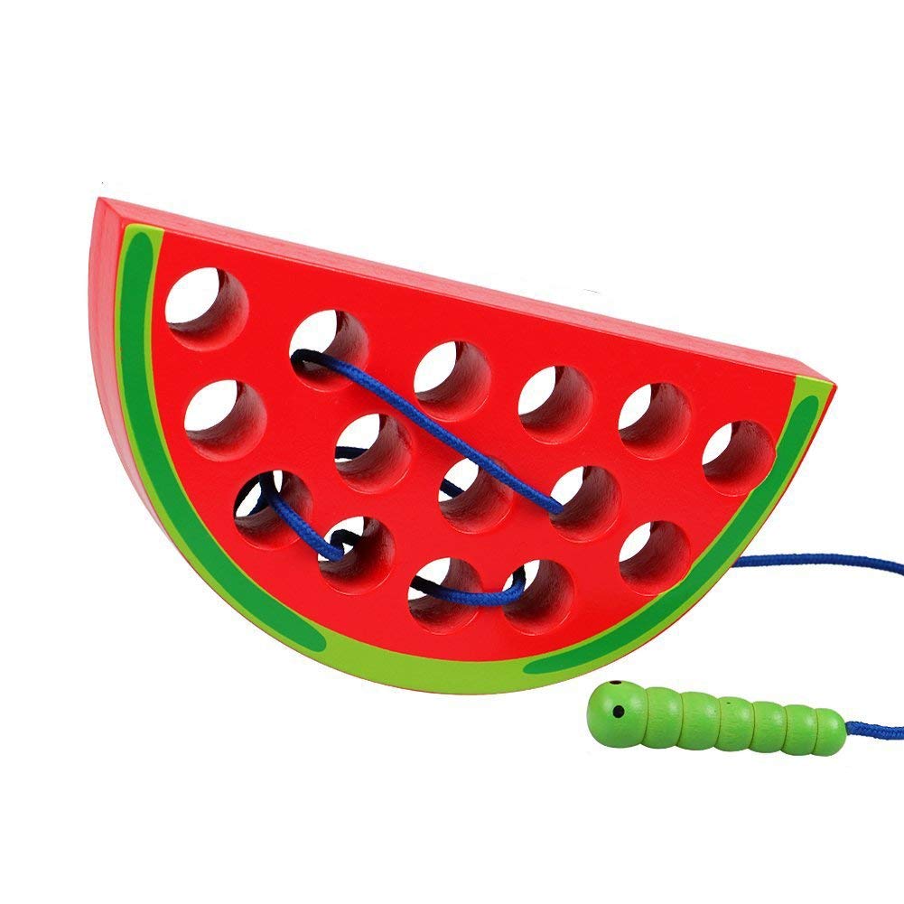 Watermelon Threading Wooden Threading / Lacing Fruits (Apple/Watermelon/Pineapple/Strawberr ...