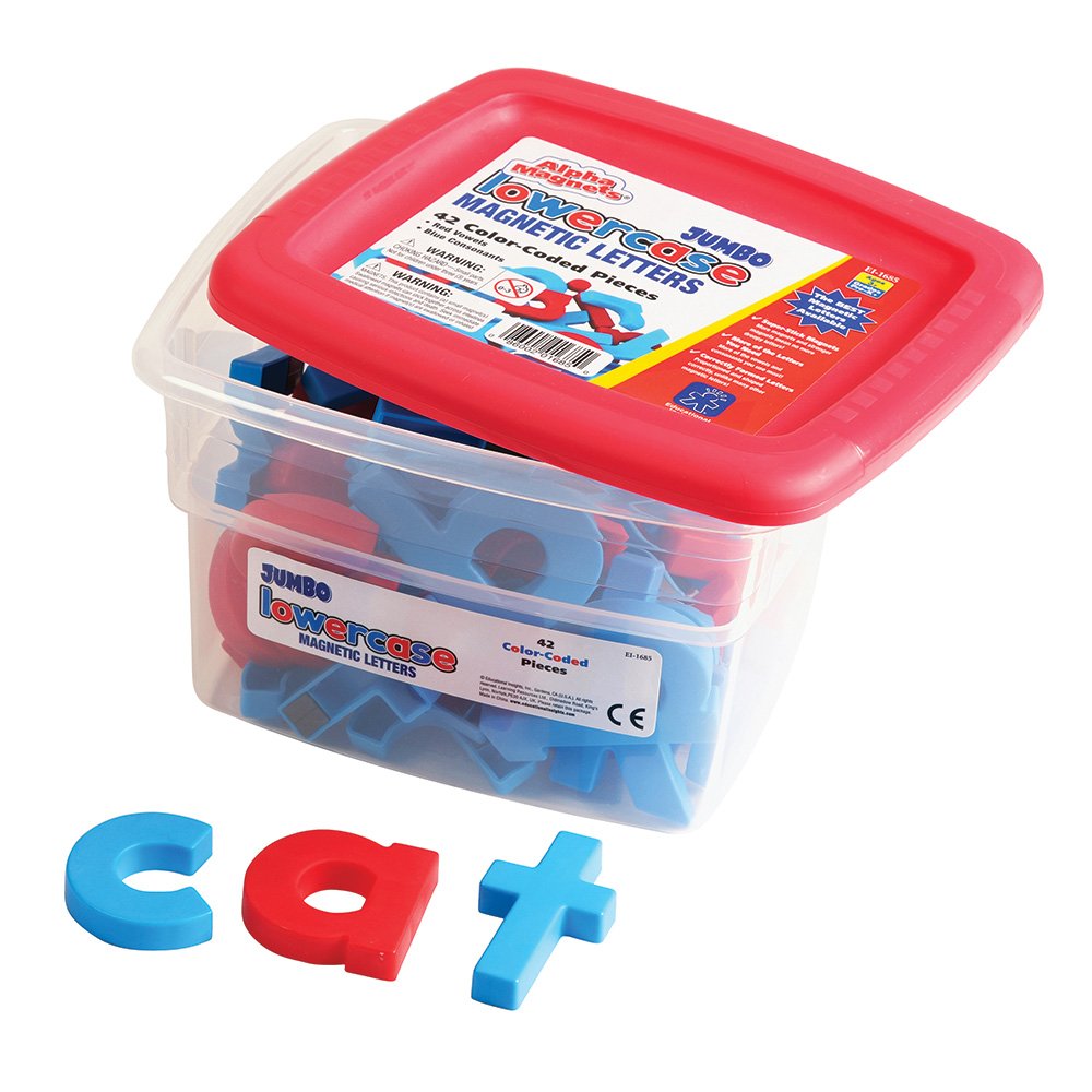 Educational Insights-  Jumbo Alpha Magnets Color-Coded Lowercase letters 42 PCs