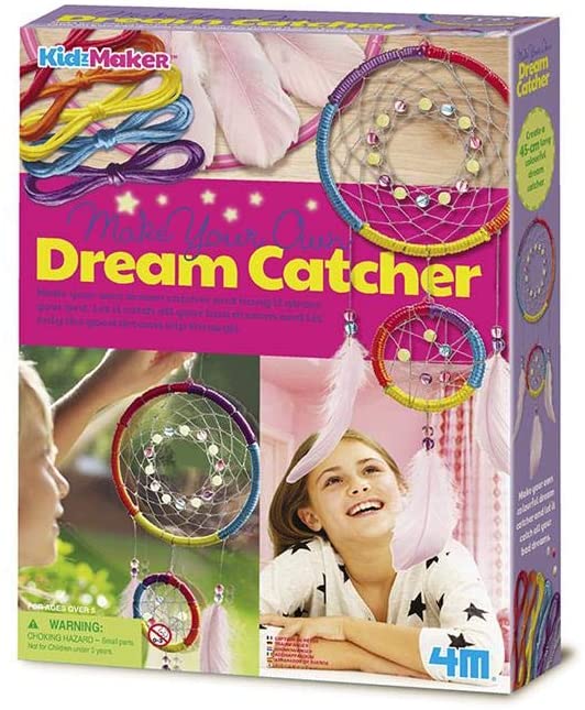 4M KidzMaker - DIY Art & Craft - Make Your Own Dream Catcher Hanging Display set