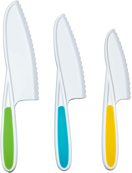 Practical Life - Kids Children Safe plastic nylon knife  x 3-Piece set