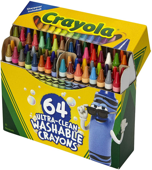 Crayola Ultra Clean Washable Crayons - 64 Count / pcs