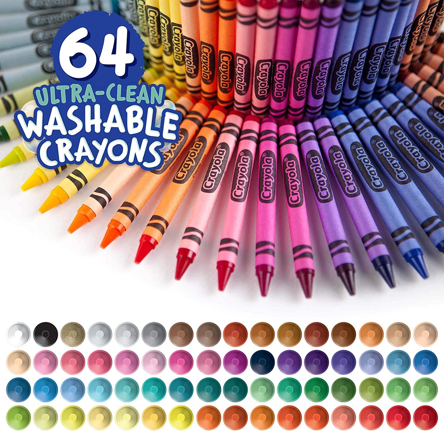 Crayola Ultra Clean Washable Crayons - 64 Count / pcs