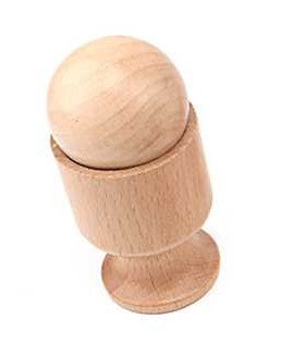 Montessori Wooden Egg and Cup / Round or Ovoid Shape