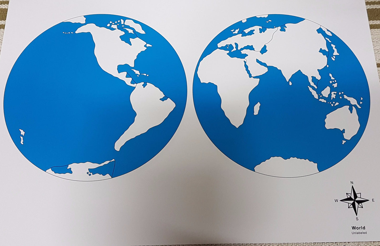 Labelled and Unlabeled Map - Continents