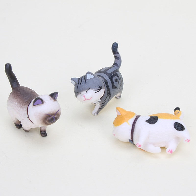 Cartoon Cats Small Toy PVC Lovely Animal Cat for Decor Display