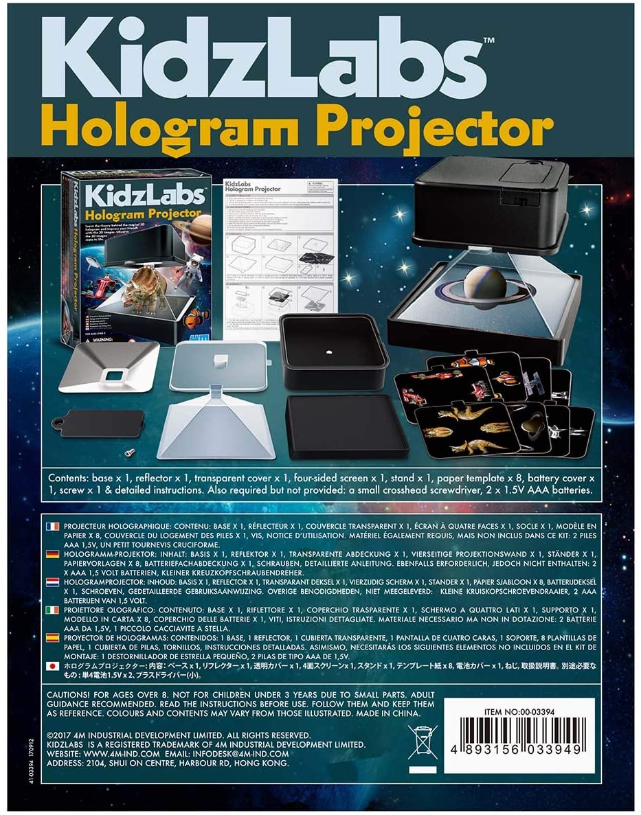 4M Kidzlab - 3D Dinosaur Hologram Projector Kids Science Kit