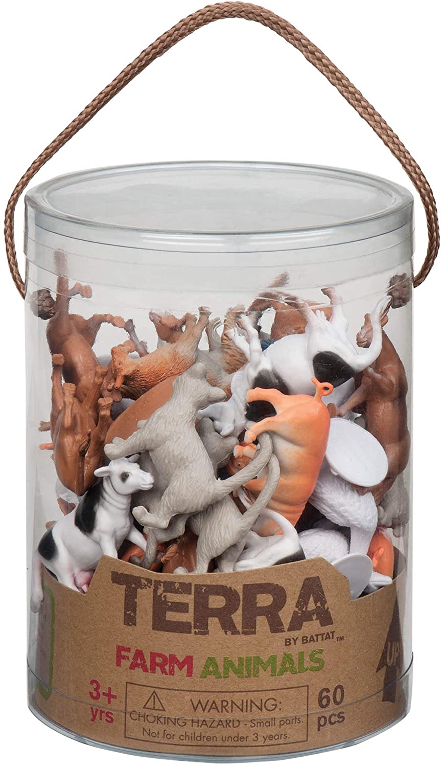 Battat Terra FARM Animals / Creatures  plastic  models - sensory bin / pretend play