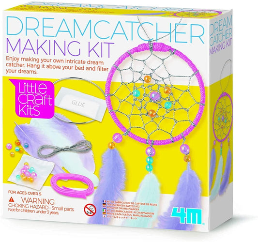 4M Little Crafts Kit  - DIY Art & Craft - Dream Catcher Making Kit - Hanging Display set