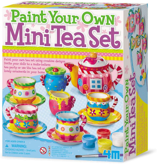 4M Kidz Lab - Art & Craft Painting - Mini Tea Set Painting Kit - Pretend Play