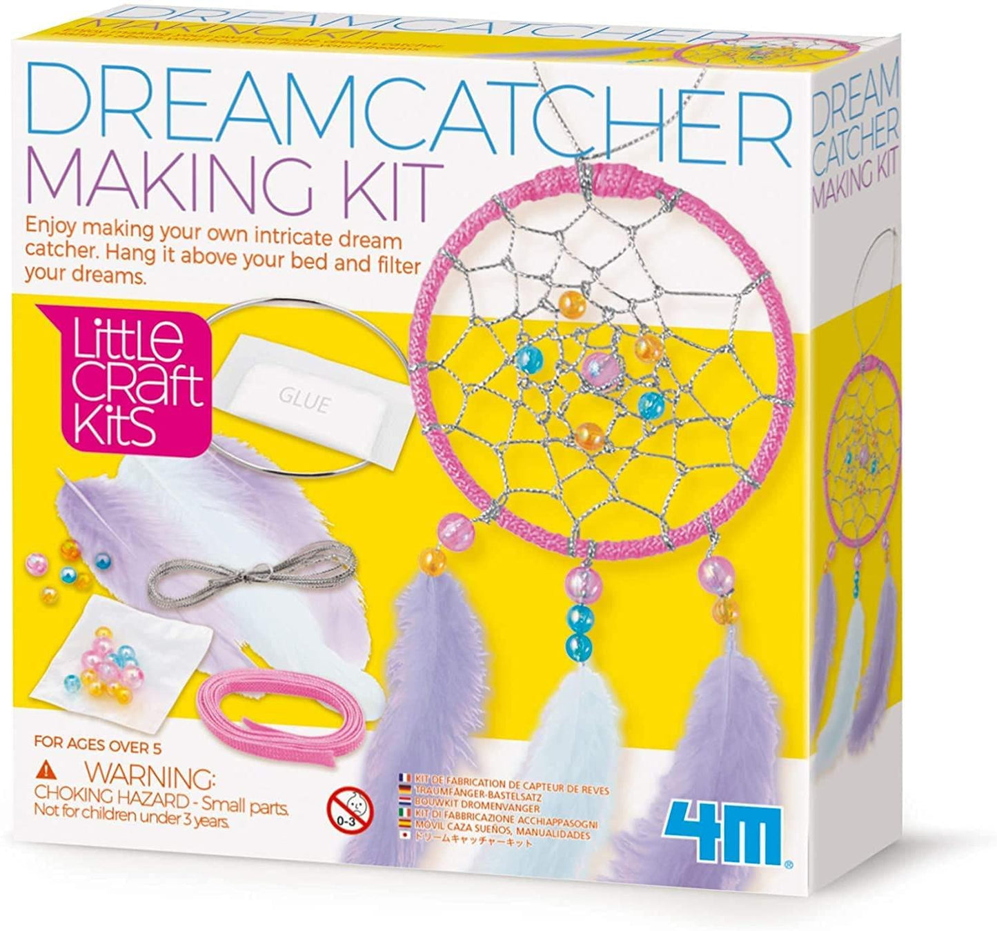 4M Little Crafts Kit  - DIY Art & Craft - Dream Catcher Making Kit - Hanging Display set