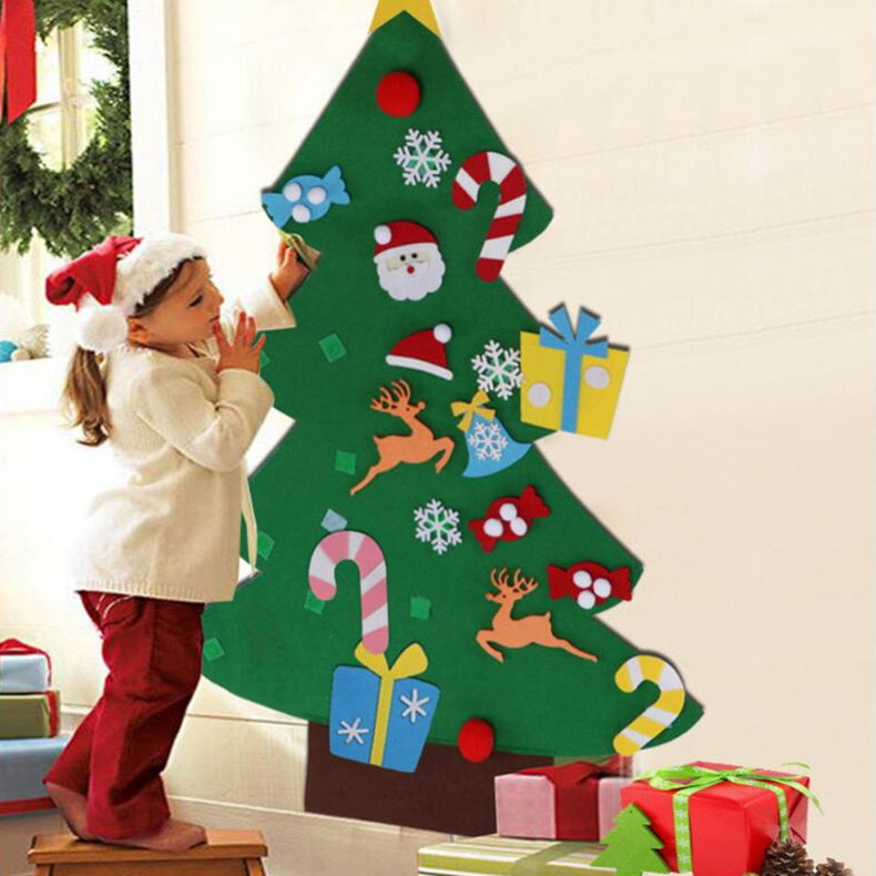 Felt Wall Christmas tree Decoration - Pretend Play