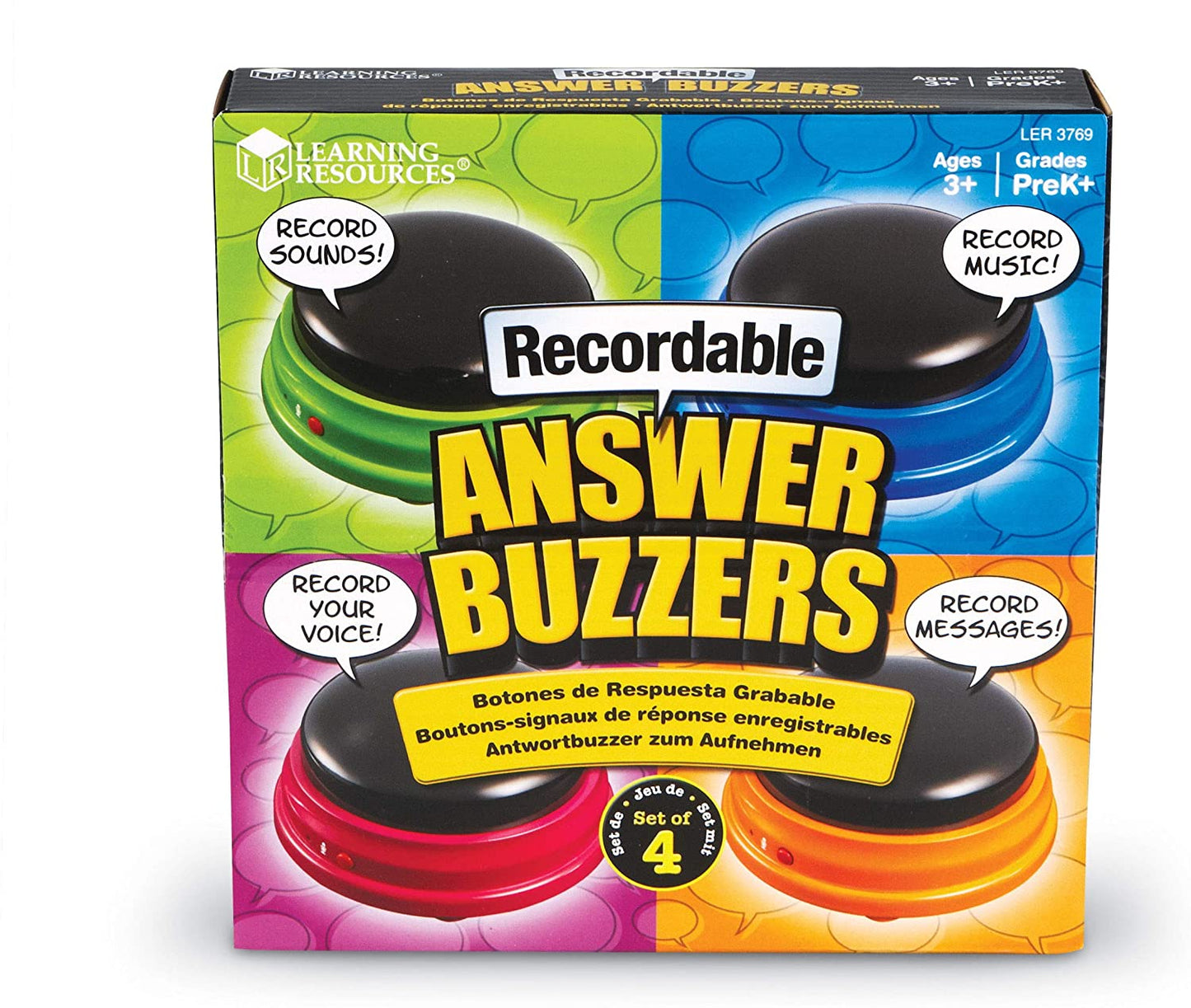 Learning Resources - Recordable Answer Buzzers Set of 4