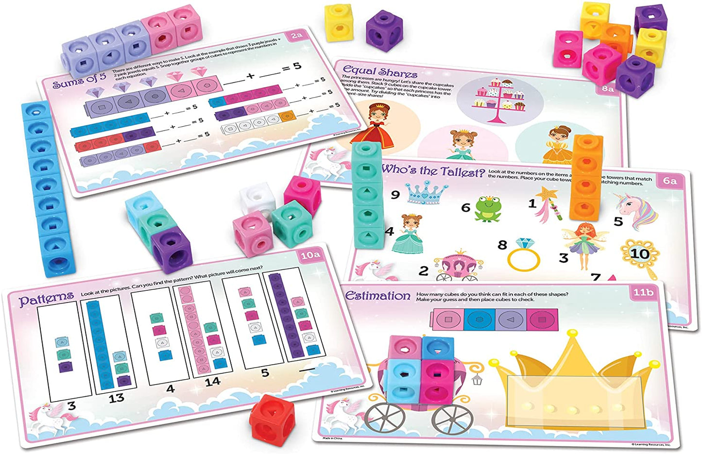 Learning Resources Mathlink Cubes - KINDERGARTEN Math Activity Set (115 Piece)