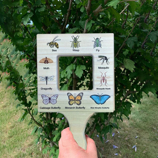 Montessori Nature - Wooden Double Sided Tool Viewfinder -  Bugs & Insects