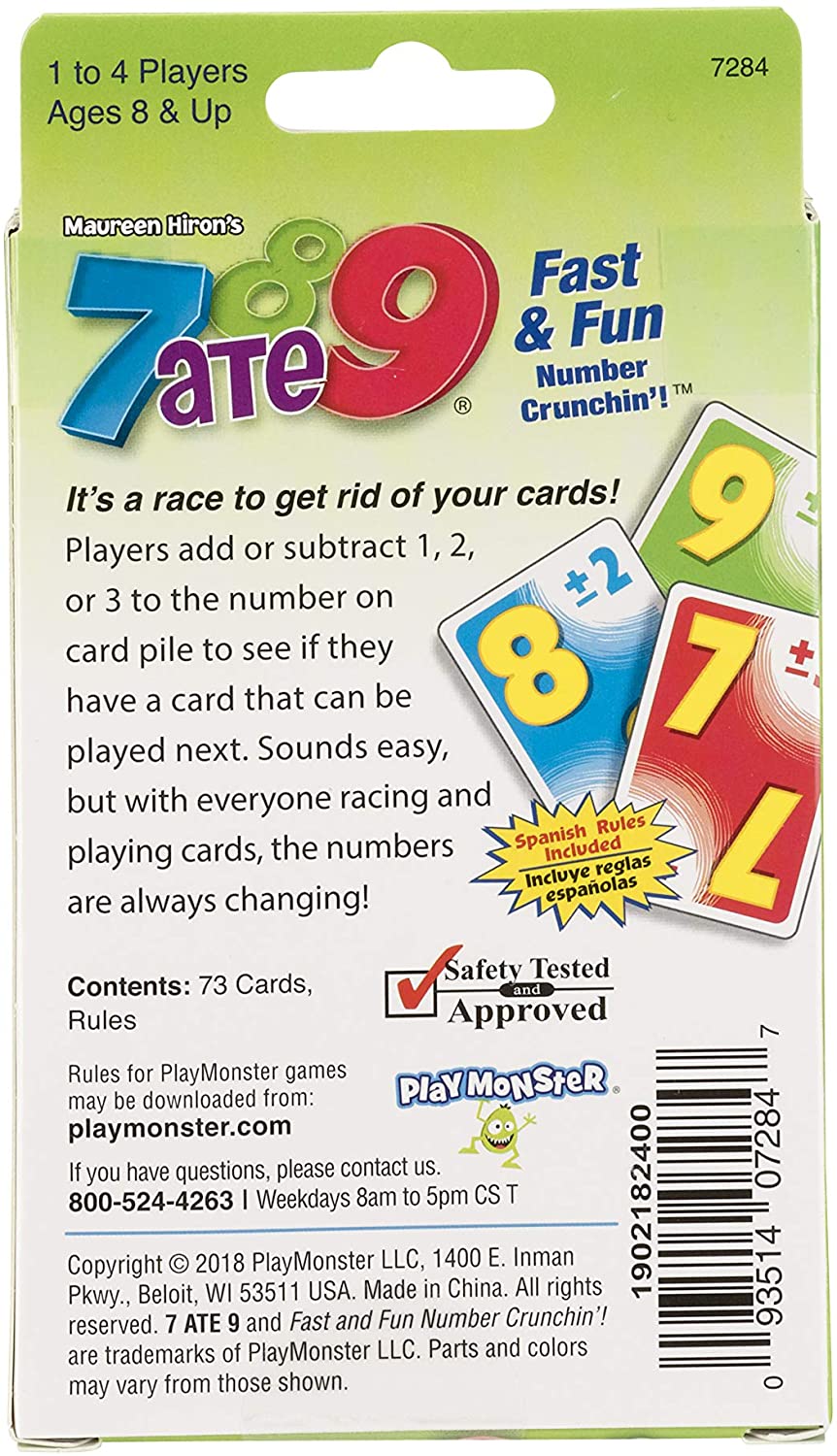 PlayMonster  - 7 Ate 9 Card Game - Math Skills