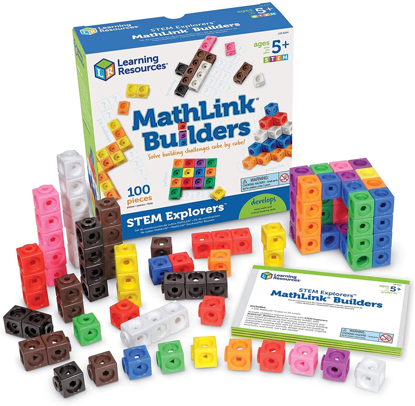 Learning Resources STEM Explorers MathLink Builders Cubes (100 Piece)