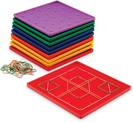 Learning Resources Geoboard 7 inches - 5x 5 grid - (1 piece with rubber bands )