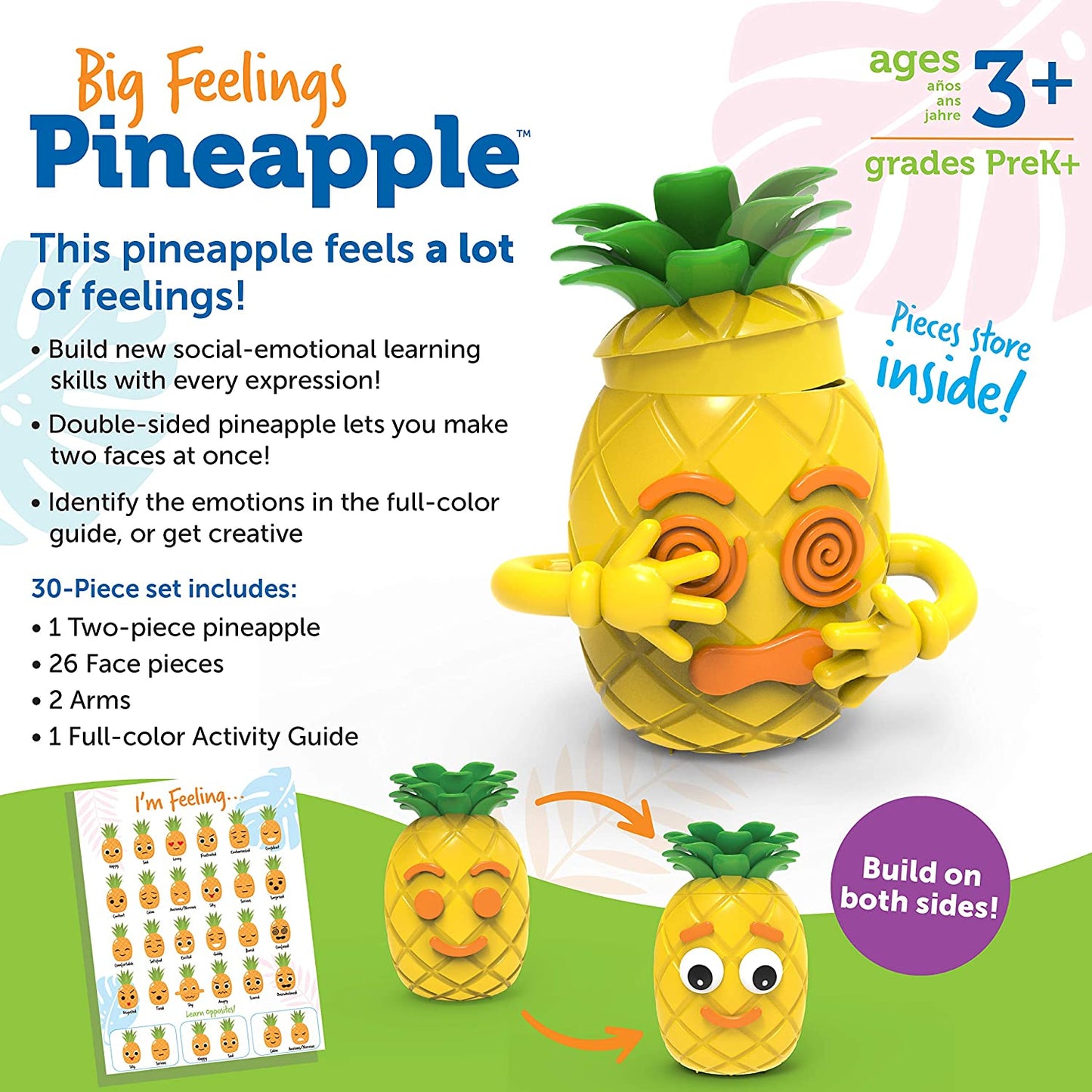 Learning Resources Big Feelings Pineapple, Social Emotional Facial expressions Activity