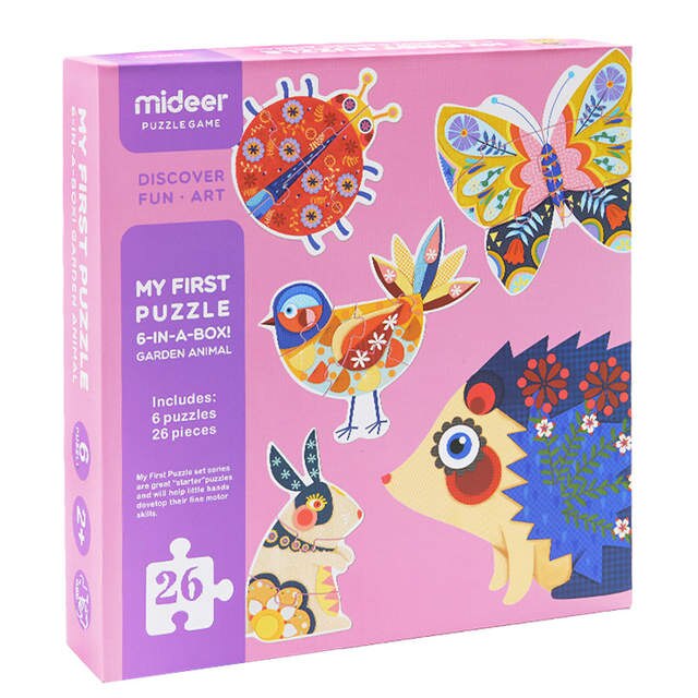 MiDeer puzzle Games - My First Puzzle 6-IN-A-Box! Garden Animals