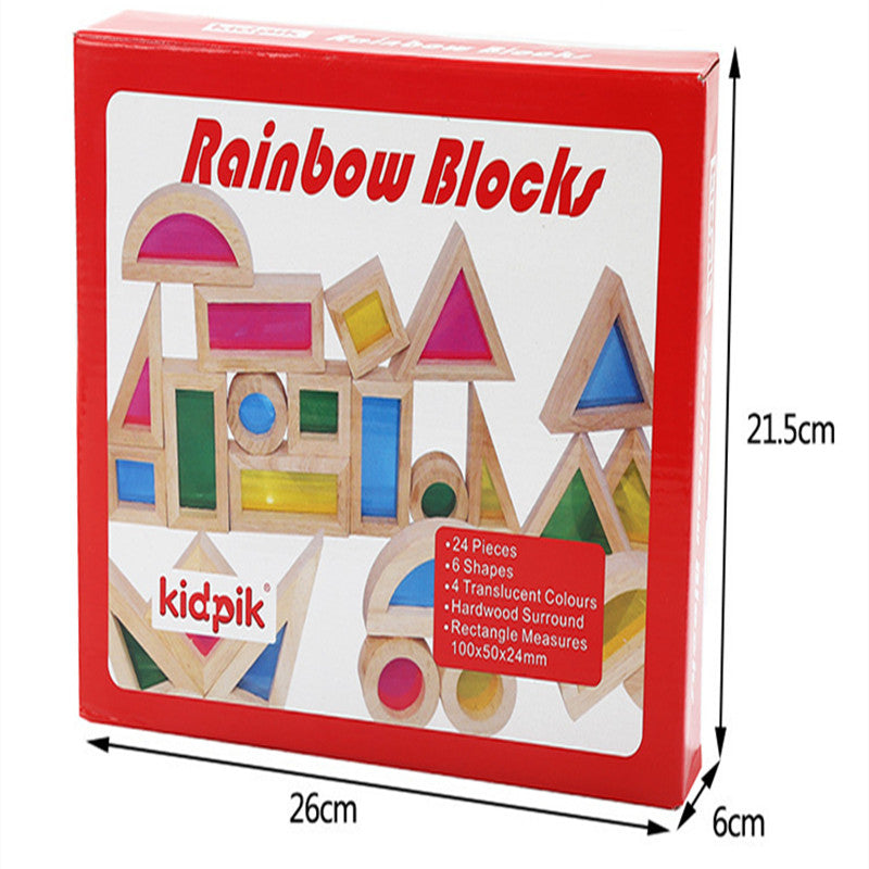 KidPik Rainbow Wooden Blocks