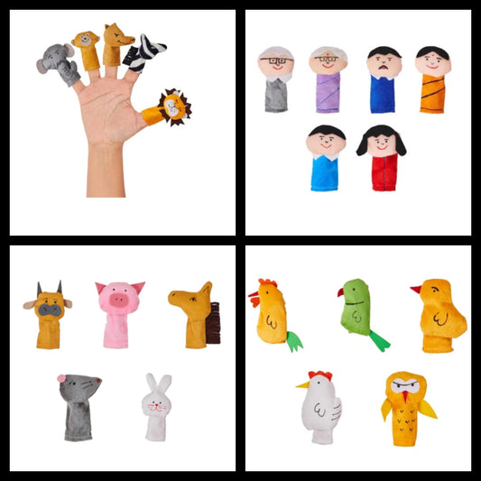 Finger Puppets: Family/Birds/Domestic Animals/Wild Animals