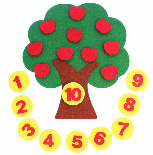 Tree Withi Numbers Felt Apple Tree With Numbers – RightToLearn.com.sg