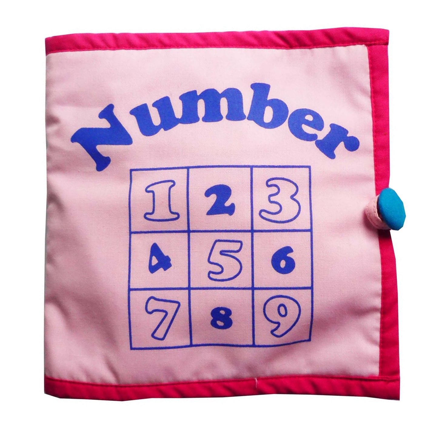 Handmade Quiet Fabric Book with felt NUMBERS pieces - infant toddler learning to sort and count