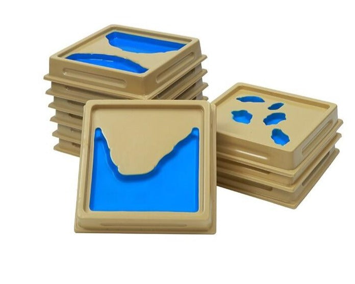 Montessori Land & Water Forms - 10 Trays