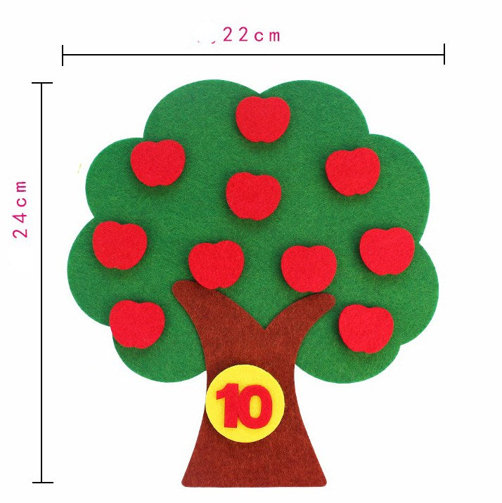 Felt Apple Tree With Numbers