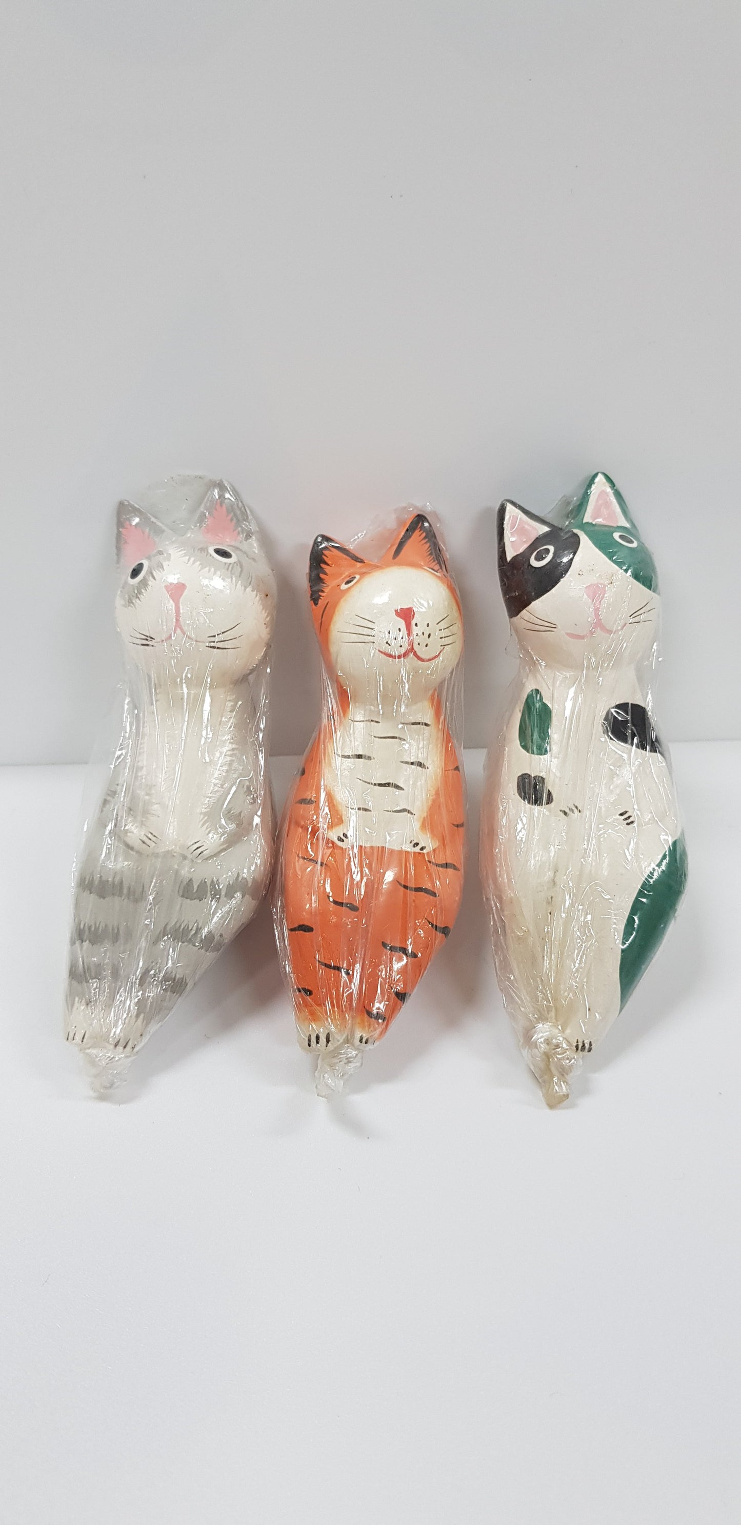 Wooden Decor - Sitting Cat 3pcs/ 4pcs