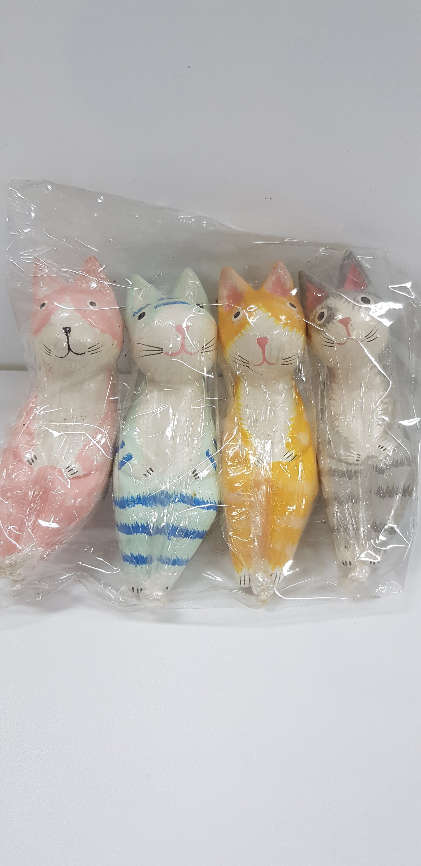 Wooden Decor - Sitting Cat 3pcs/ 4pcs