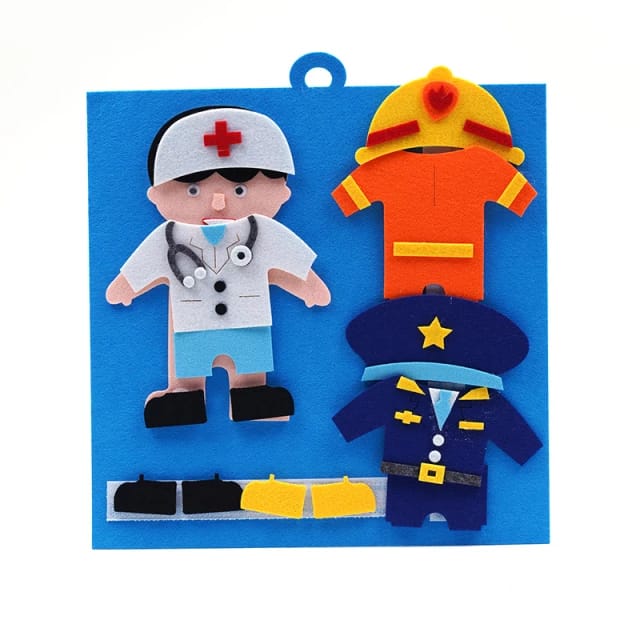 Felt Dressing up Activity Dress up Fun Velcro Pretend Play