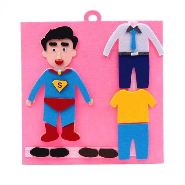 Felt Dressing up Activity Dress up Fun Velcro Pretend Play