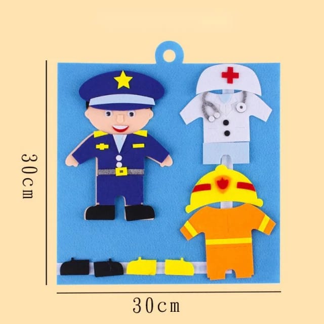 Felt Dressing up Activity Dress up Fun Velcro Pretend Play