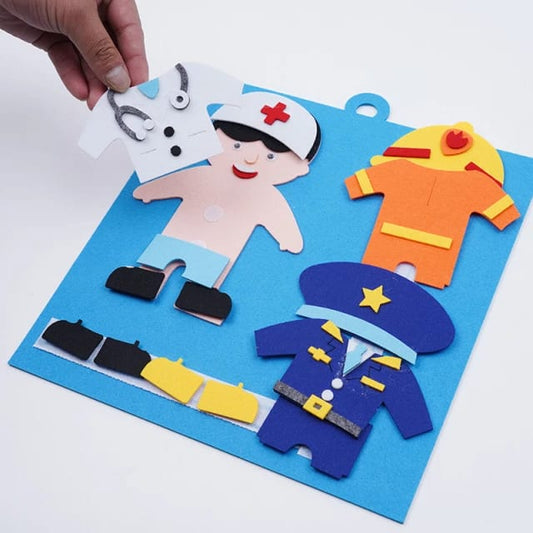 Felt Dressing up Activity Dress up Fun Velcro Pretend Play