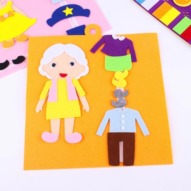 Felt Dressing up Activity Dress up Fun Velcro Pretend Play