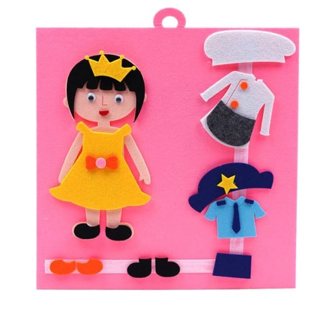 Felt Dressing up Activity Dress up Fun Velcro Pretend Play