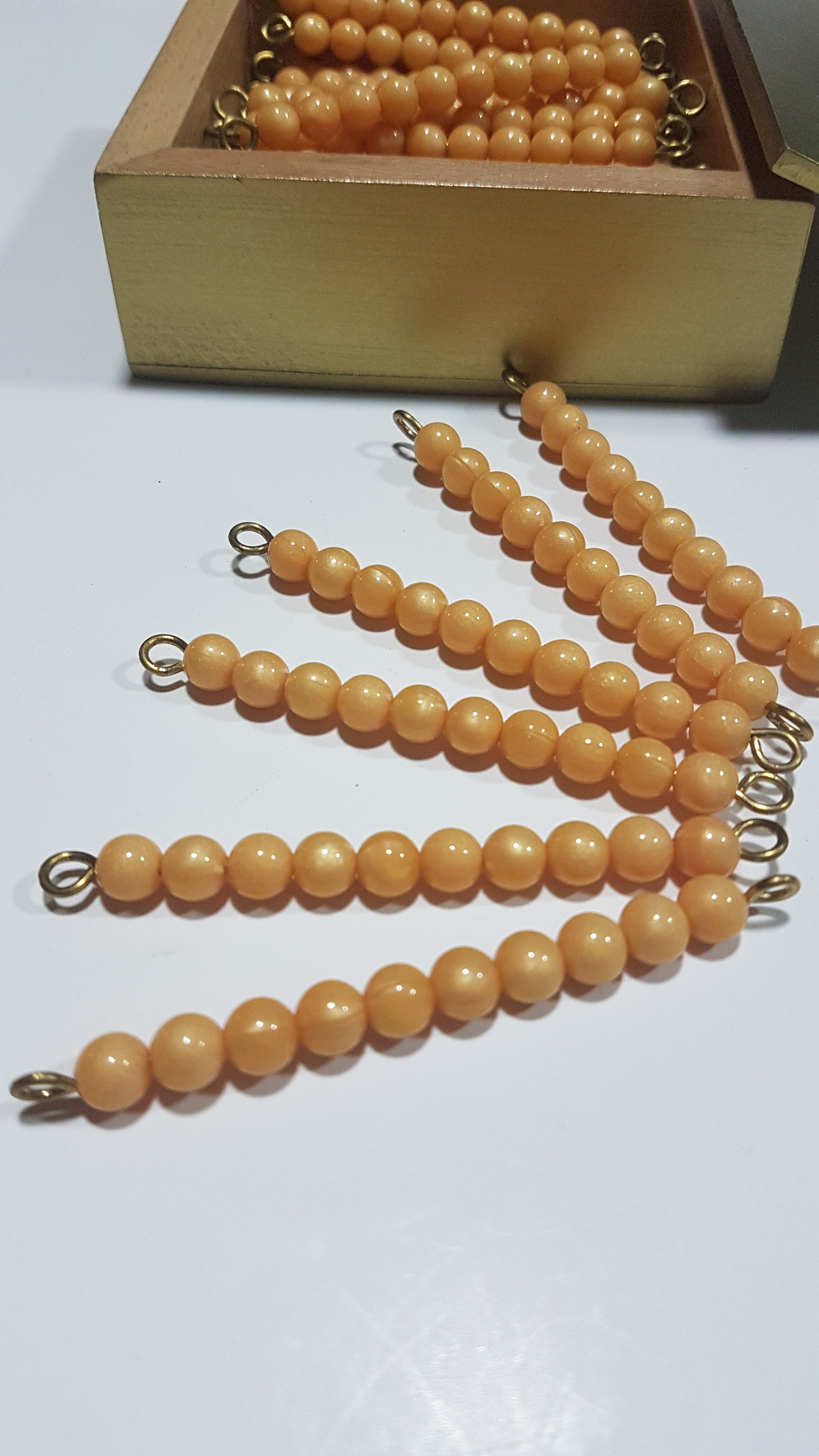 Montessori Golden Brown Ten Beads Bars X 45 Bars RightToLearn sg montessori-golden-brown-ten-beads-bars-x-45-bars-righttolearn-sg