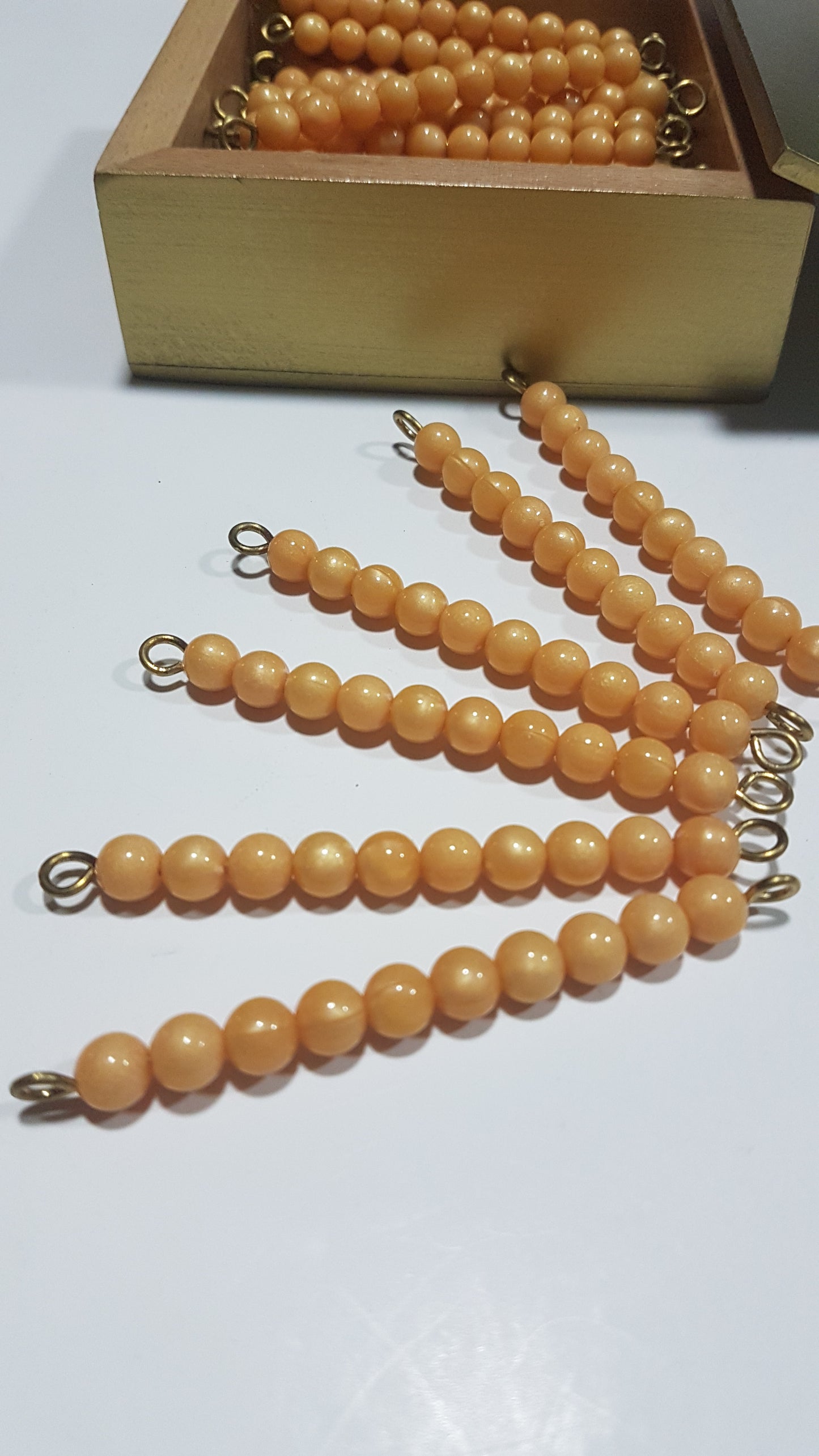 Montessori Golden Brown ten beads bars x 45 bars