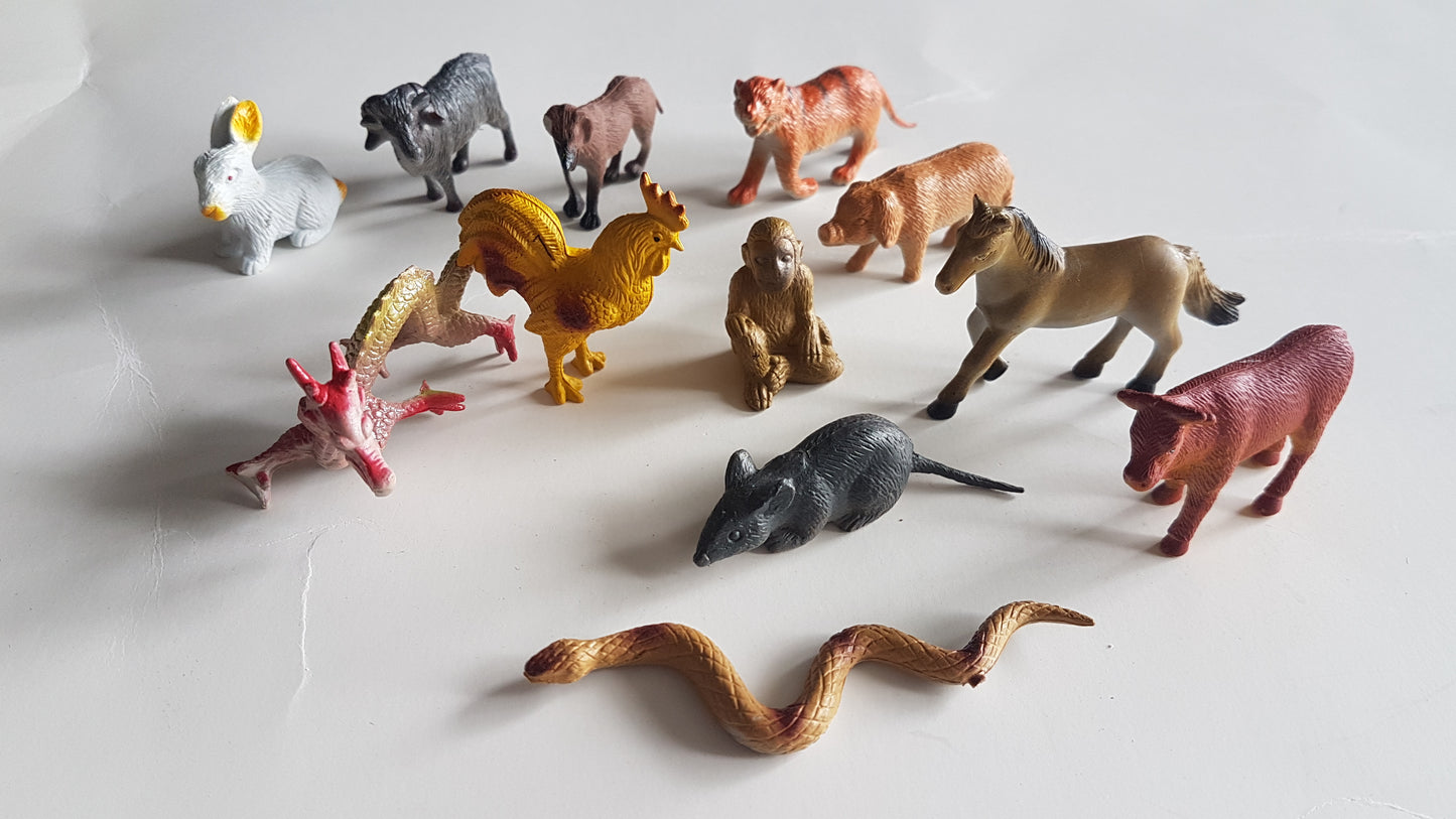 Chinese Zodiac Animals - Miniature models